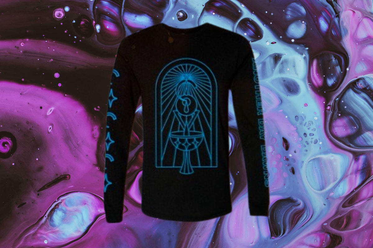 Black Abstract Long-sleeve